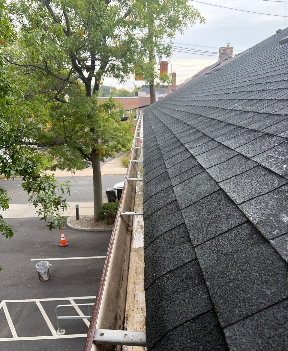 Gutter cleaning in Highland Park — after